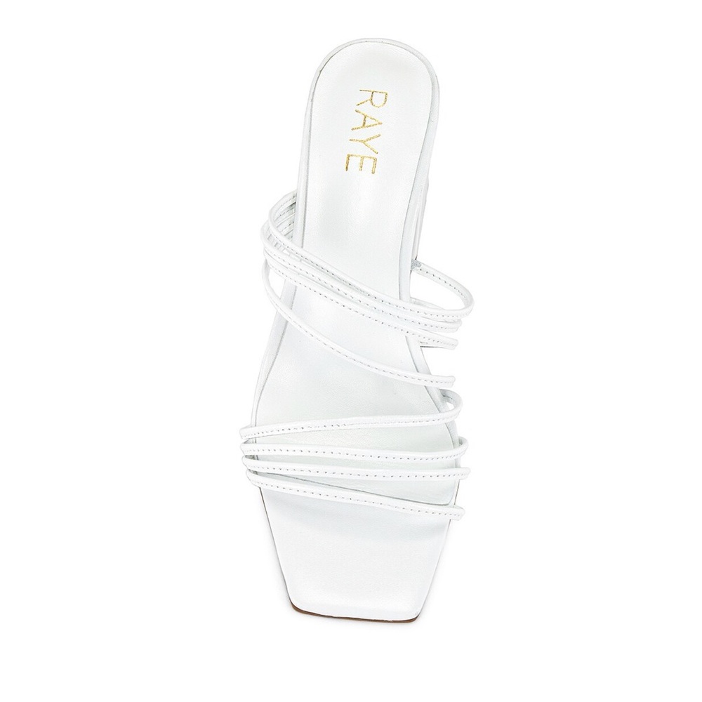 RAYE Helix Heel - white chunky heel - size 7.5 - lightly worn